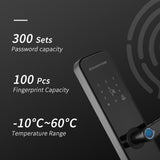 LPL001 High Security Quality Digital New Password Fingerprint Smart Panel Handle Door Lock With Wifi Tuya App