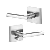 5043 Bedroom Dummy Privacy Passage Square Cylinder Keys Portable Handles Levers Door Locks With Quick Release For Wood 2 Lever