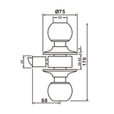 587 American Bathroom Bedroom Cylindrical Door Lock Special Door Knob Locks