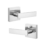 5061 Zinc Alloy Contemporary USA Interior Modern Square Privacy Bathroom Handle Lever Door Lockset With Quick Release