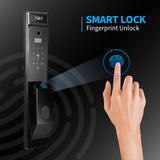 N3DR-66 Security Safety Intelligent 3D Face Smart Door Locks With Fingerprint Password Cat's eye