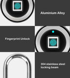 NPF4 Smart Biometric Digital Fingerprint Keyless Waterproof IP65 Padlock Door Locks With TTlock