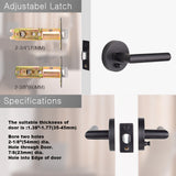 5021 Matt Black Elegant High Security Quick Release Button Tubular Heavy Duty Handle Lever Door Lock