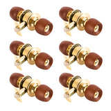 5831 Security China Manufacturer High Quality Polished Brass Cylinder Wooden Knob Door Lock For Front Door