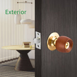 5831 Security China Manufacturer High Quality Polished Brass Cylinder Wooden Knob Door Lock For Front Door