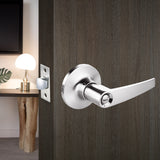 6411SN Apartment Office Economical Durable Entrance Lever Handle Zinc Alloy Door Lock