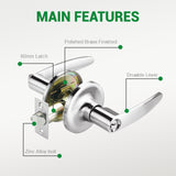 5411SS Hot Product Interior Cylindrical Lever Handle Bathroom Door Lock