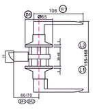 6411SN Apartment Office Economical Durable Entrance Lever Handle Zinc Alloy Door Lock