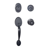 8053 Hot Selling Modern Wood Grip Handle Door Lock Sliding Door Outside Handle In Black