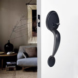 8053 Hot Selling Modern Wood Grip Handle Door Lock Sliding Door Outside Handle In Black