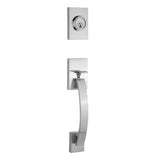 8086 Satin Zinc Alloy Nickel Single Cylinder Entrance Interior Deadbolt Spring Grip Handle Lockset