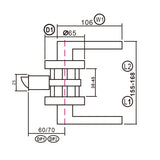 9807 Zinc Alloy Luxury House Apartment Hotel Style Tubular Heavy Duty Latch Handle Lever Door Lockset