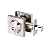 D112SN North American Square Locks Brass Cylinder Deadbolt Heavy Duty Front Door Locksets