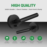 5021 Matt Black Elegant High Security Quick Release Button Tubular Heavy Duty Handle Lever Door Lock