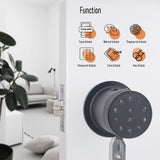 Q8 Smart Deadbolt Touchscreen Digital Door Lock Tuya App Fingerprint Card Code