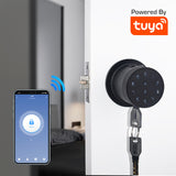 Q8 Smart Deadbolt Touchscreen Digital Door Lock Tuya App Fingerprint Card Code