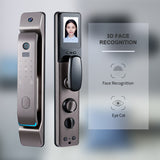 N3DR-65 Security Digital 3D Face Smart Door Locks With Fingerprint Password Tuya App